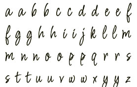 Technique Tuesday - Alphabet Stamp Set - Avalon Lowercase Letters Medium  (sold individually)